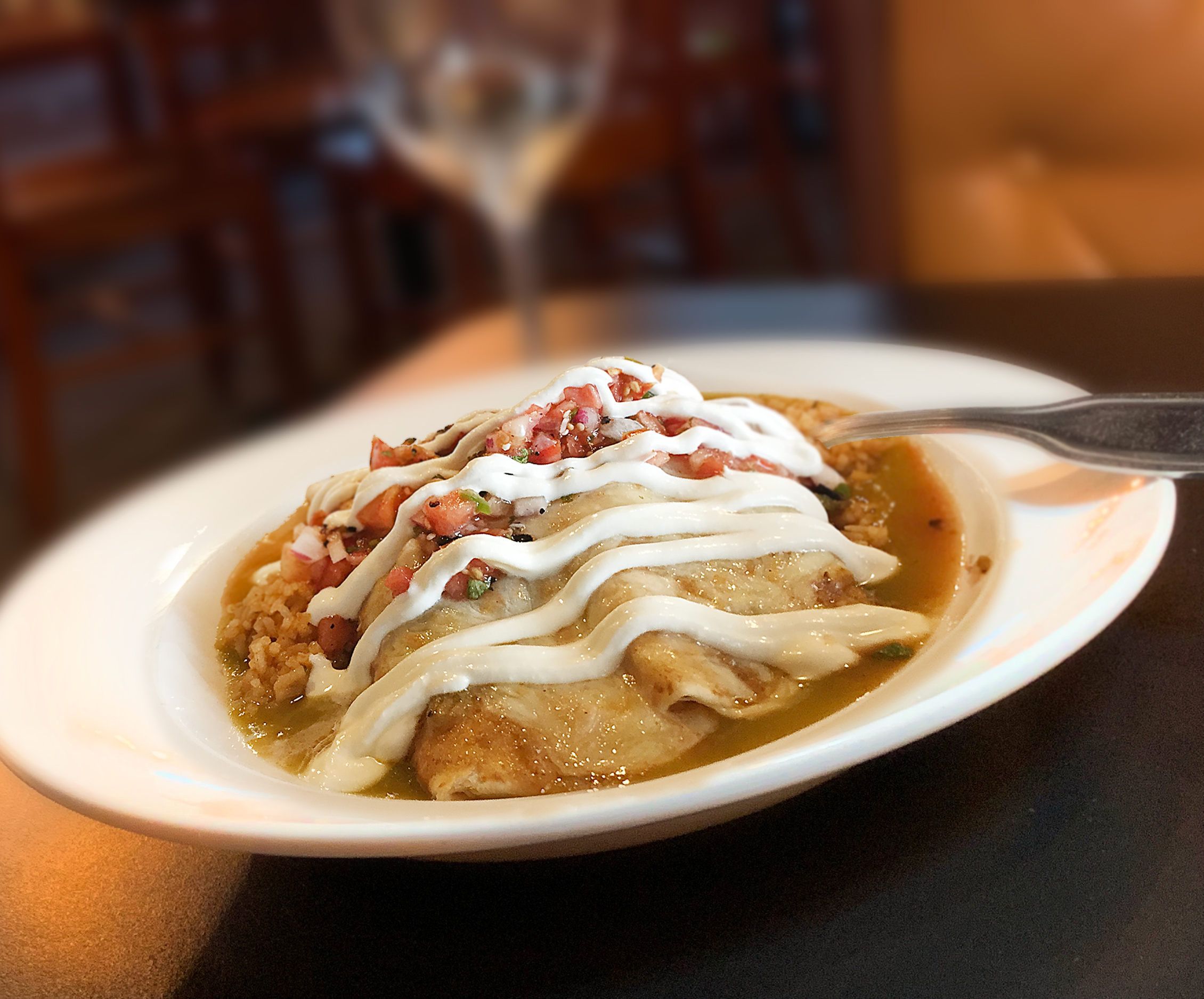 Order Chicken Enchilada food online from Taxi Grille & Bar store, Omaha on bringmethat.com