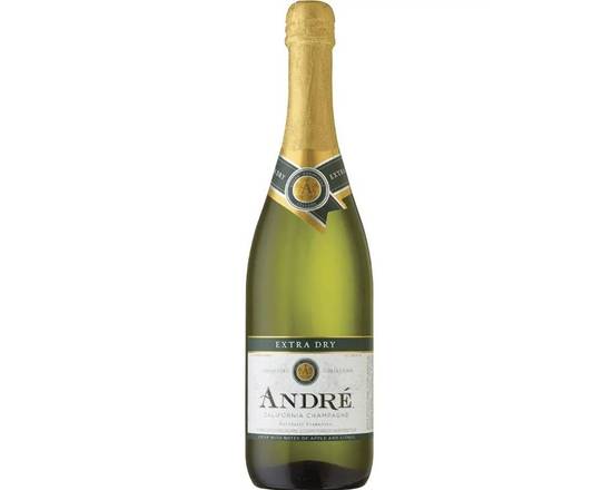 Order Andre Extra Dry California Champagne 750 ml 9.5% food online from Pacific Liquor Market store, Bell Gardens on bringmethat.com