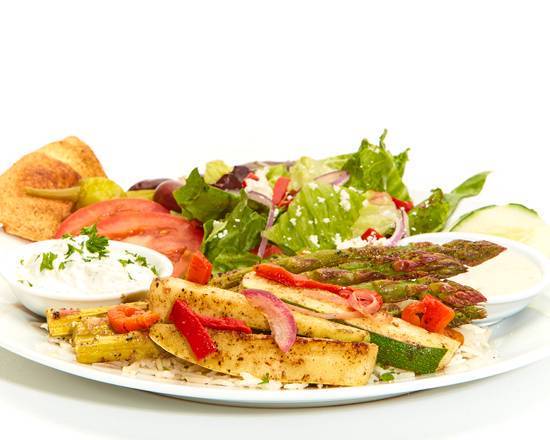 Order Grilled Veggie Feast food online from Taziki’s Mediterranean Cafe store, Opelika on bringmethat.com