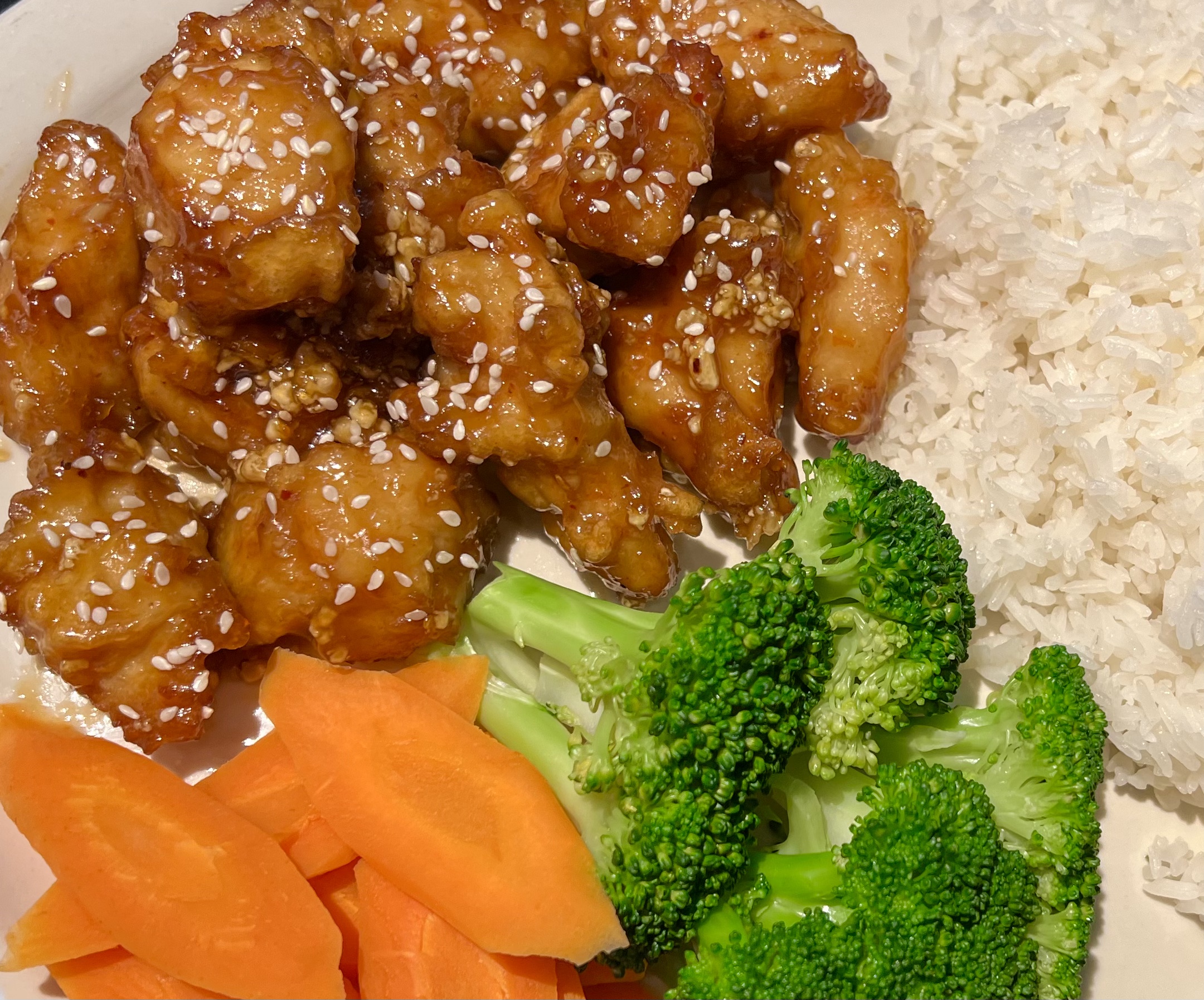 Order Orange Chicken food online from Rice & Noodles Chinese Kitchen store, Bellevue on bringmethat.com