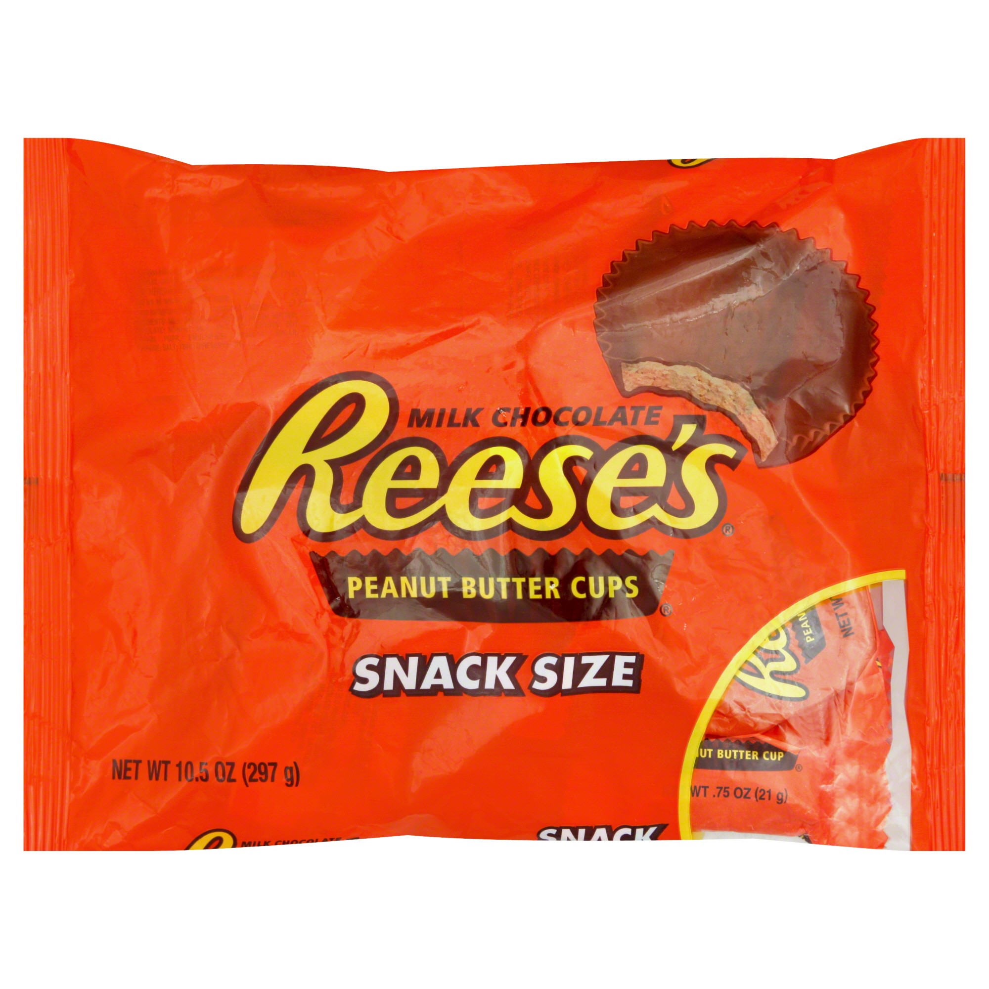 Order Reese's Peanut Butter Cups, Milk Chocolate, Snack Size 10.5 oz (297 g) food online from Rite Aid store, SUFFOLK on bringmethat.com