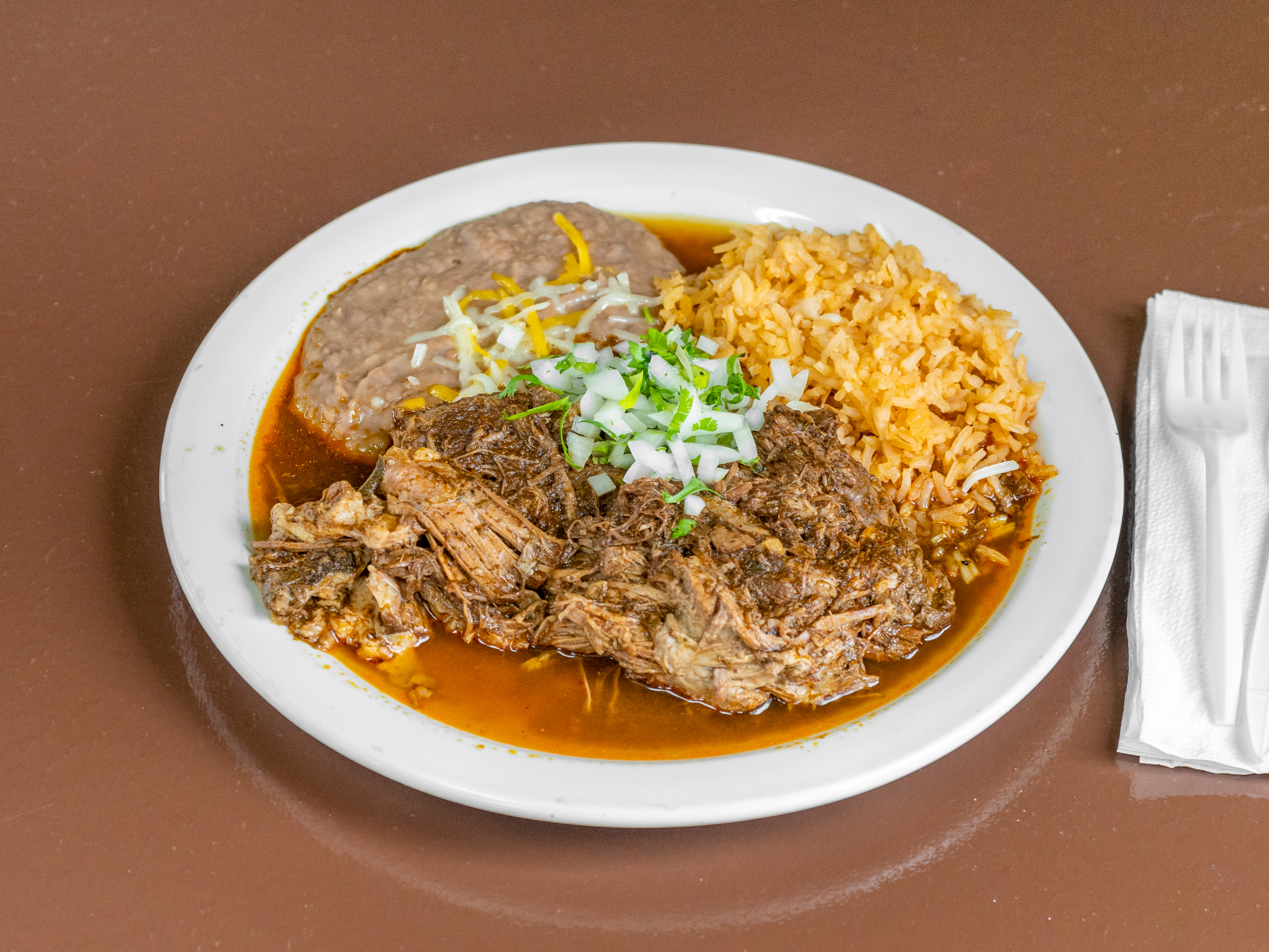 Order Birria Combination Plate food online from Aguacates Mexican Food store, Vista on bringmethat.com
