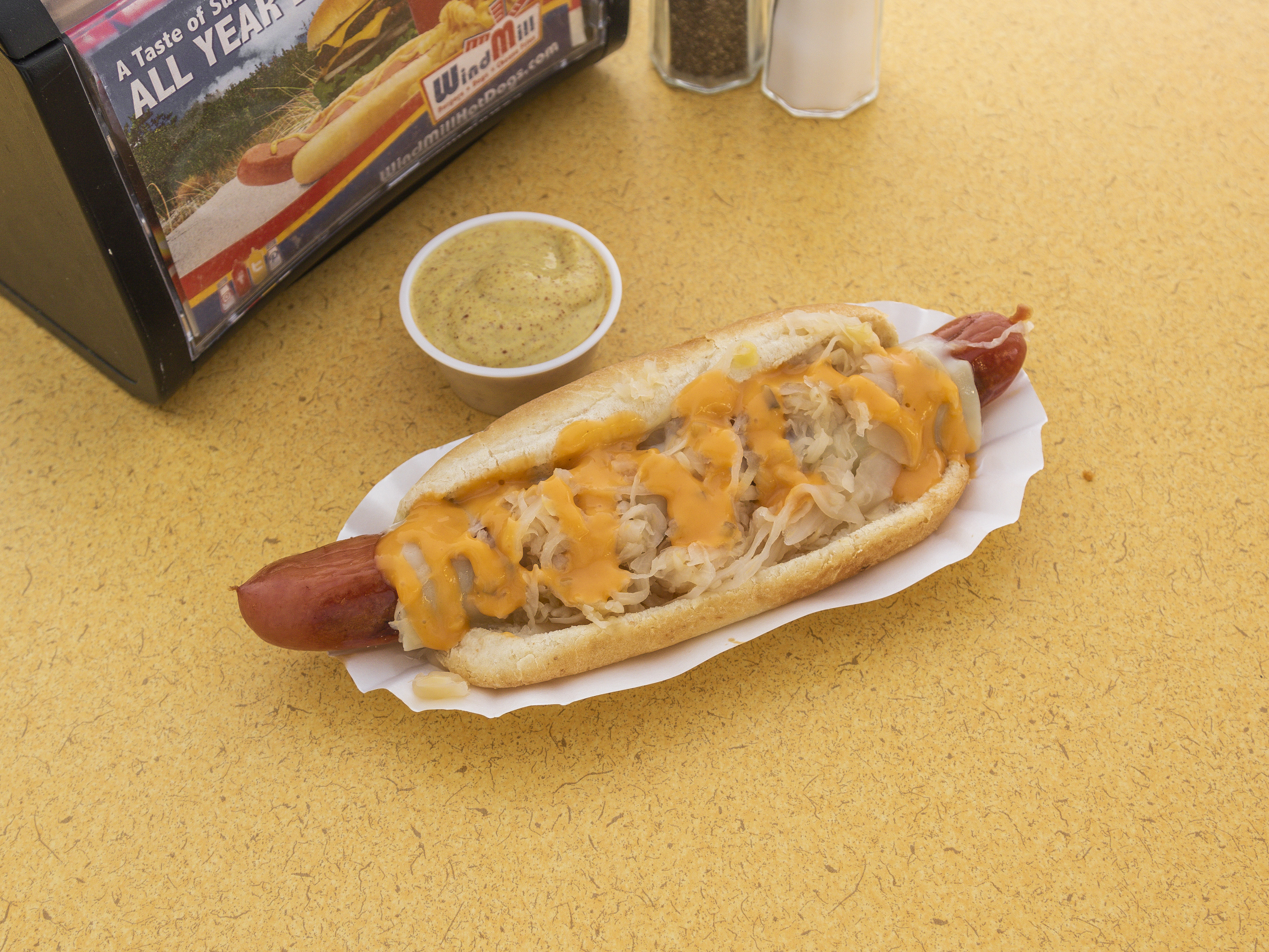 Order Reuben Dog food online from Windmill Gourmet Fast Foods store, Long Branch on bringmethat.com