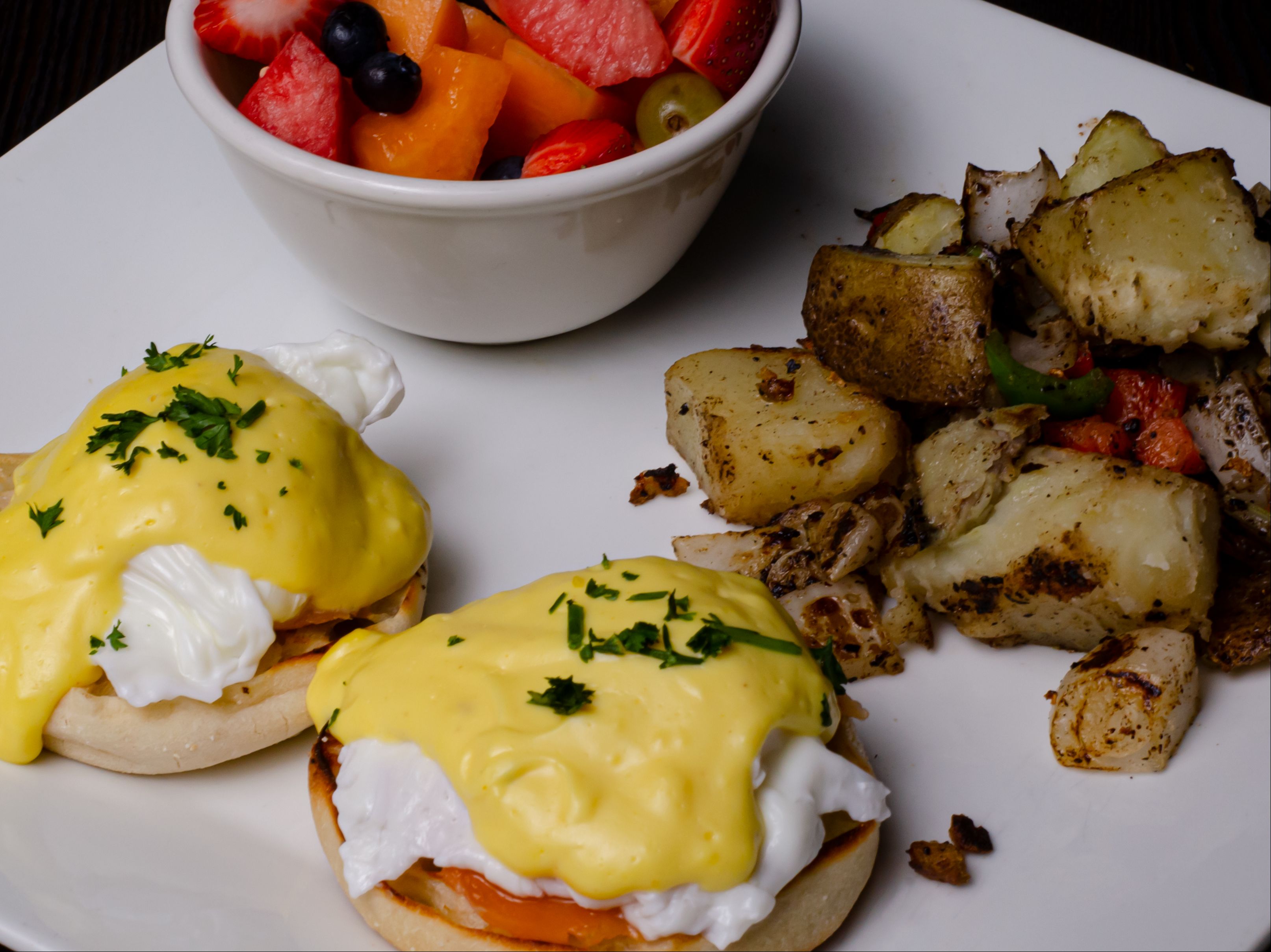 Order Smoked Salmon Benedict's food online from La Papillon store, Lancaster on bringmethat.com