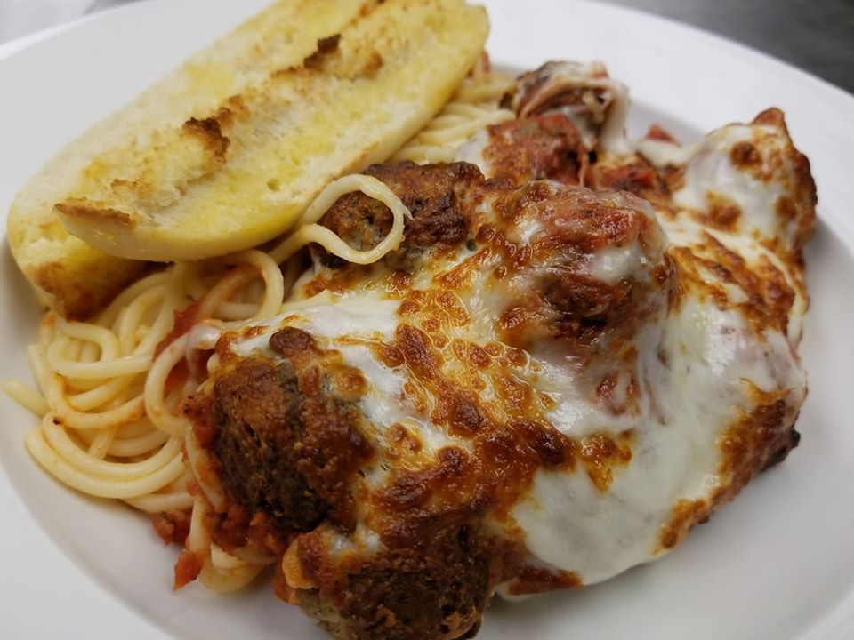 Order Baked Spaghetti and Meatballs food online from Danny Mac Pizza store, Louisville on bringmethat.com