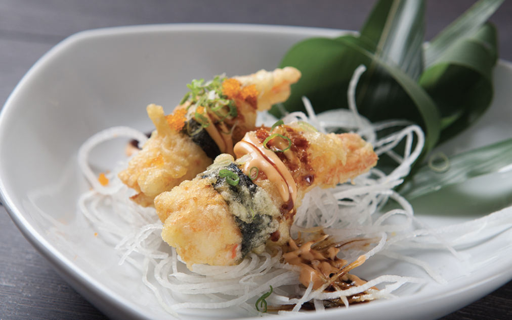 Order Shrimp Boat Roll food online from Hikari Sushi Bar store, Simi Valley on bringmethat.com