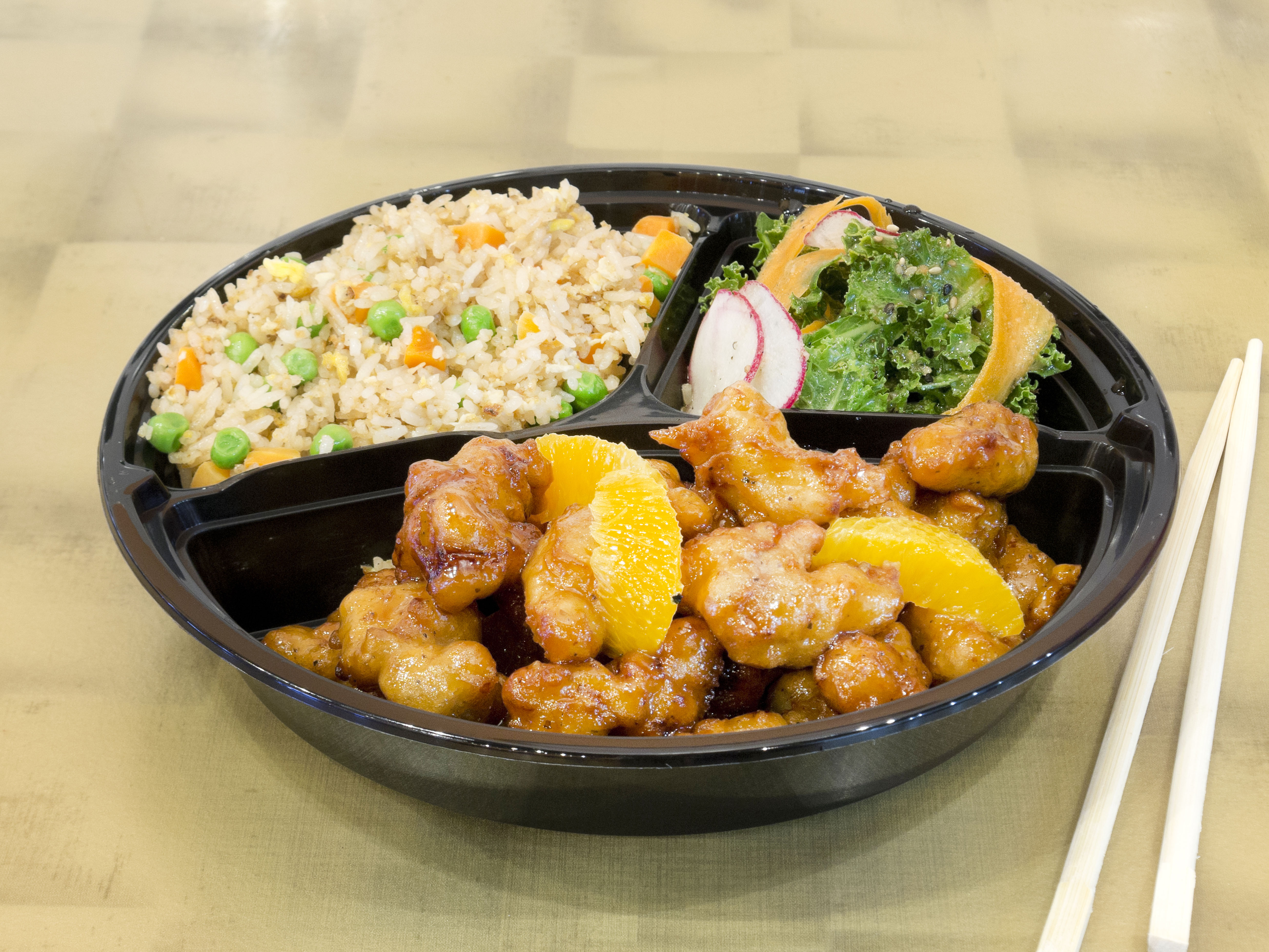 Order Orange Chicken Plate food online from Fusion Asian Kitchen store, Hurst on bringmethat.com