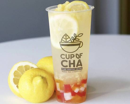 Order Tropical Paradise Lemonade (Rainbow Jelly) food online from Cup Of Cha Tea House store, Monrovia on bringmethat.com