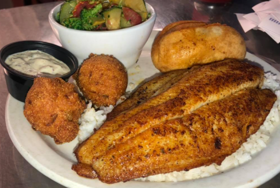 Order Blackened Catfish food online from Dudley Cafe Grab & Geaux store, Longview on bringmethat.com