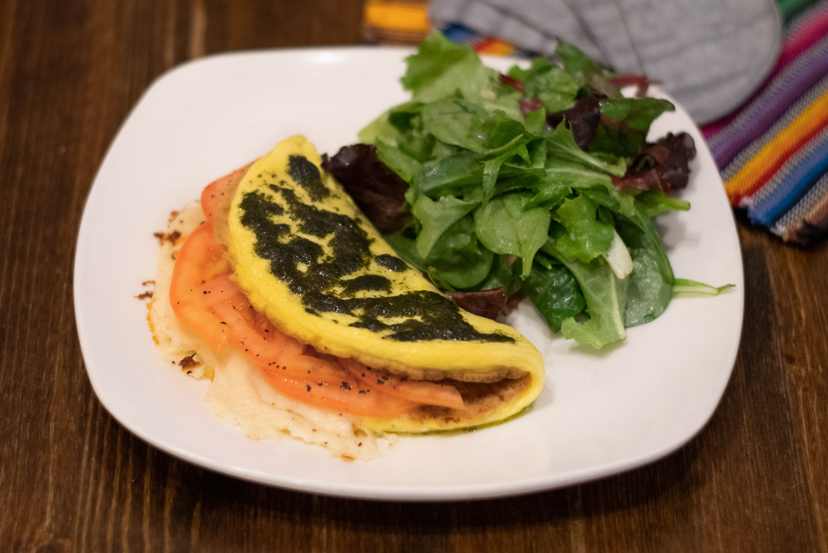Order 3. Tomate, Mozzarella Cheese and Basil Omelette food online from Ix Cafe store, Brooklyn on bringmethat.com