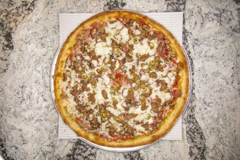 Order Topshelf Grand Slam Pizza - 9'' food online from Topshelf Bar & Pizza store, Muskegon on bringmethat.com