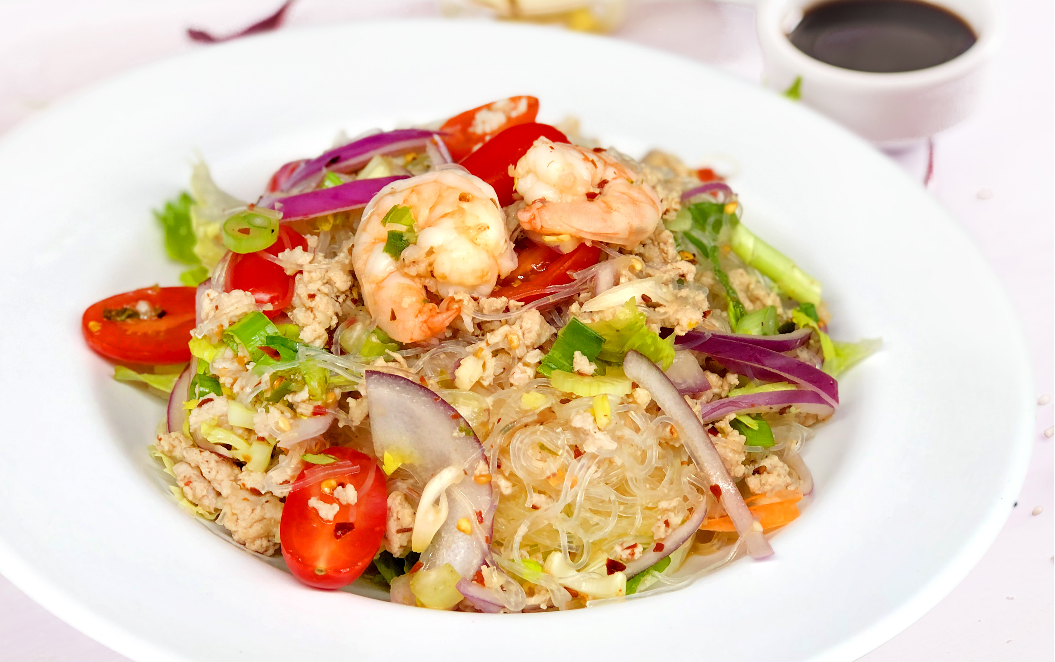 Order Yum Woon Sen Salad food online from Ubon Thai Kitchen store, Torrance on bringmethat.com