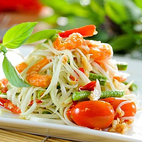 Order Som Tum (Papaya Salad) food online from Thai Chili Restaurant store, Salem on bringmethat.com