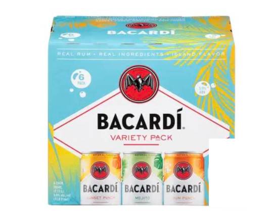Order Bacardi Cocktail Variety Pack, 6pk 12oz can (5.9%ABV) food online from Cold Spring Liquor store, Liberty Hill on bringmethat.com