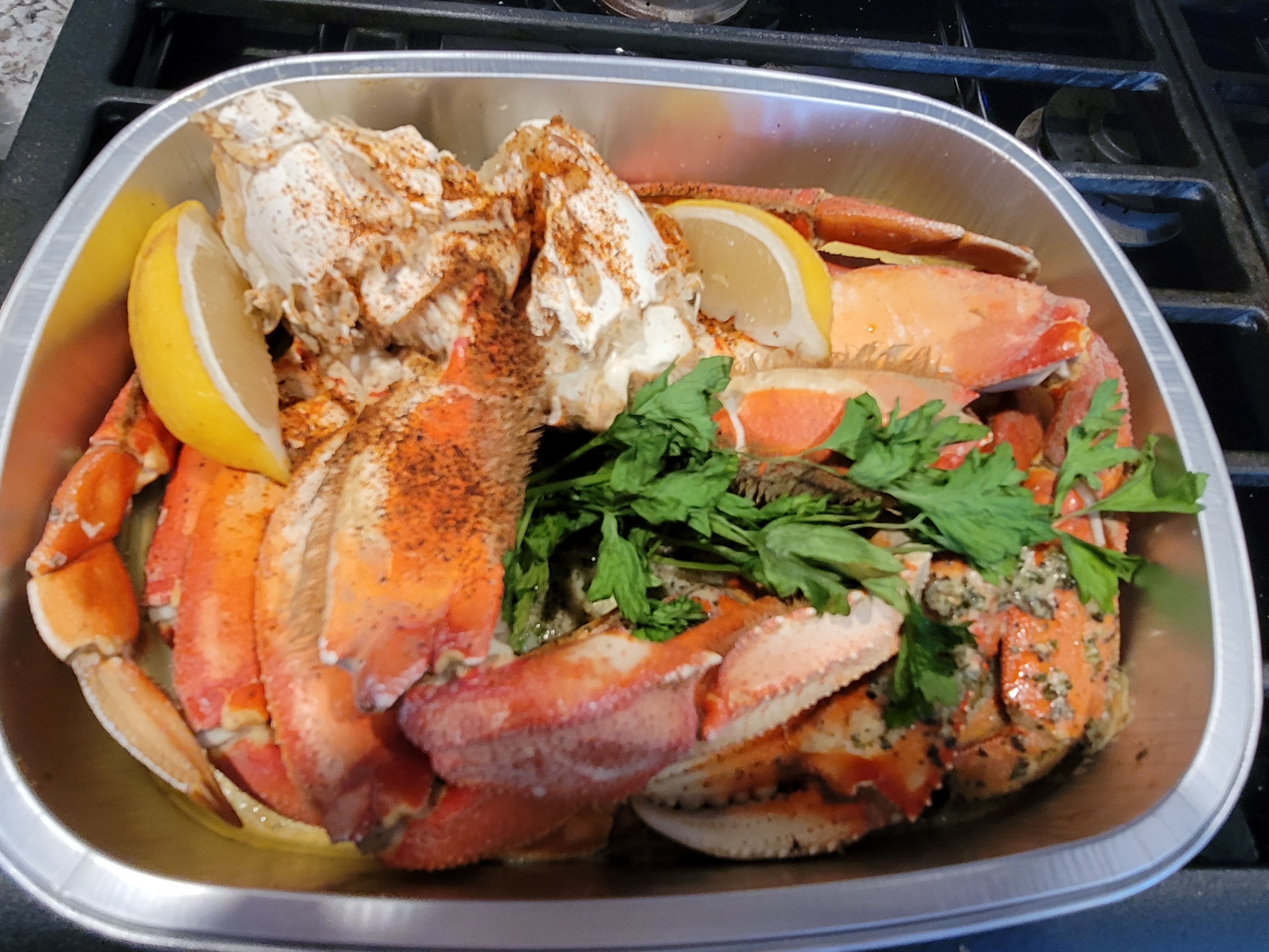 Order Dungeness Crab and Garlic Noodles food online from The Cajun Cafe store, Albany on bringmethat.com