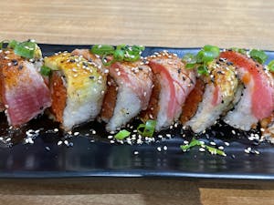 Order Inferno Roll food online from Aki Sushi & Japanese Fusion store, San Jacinto on bringmethat.com