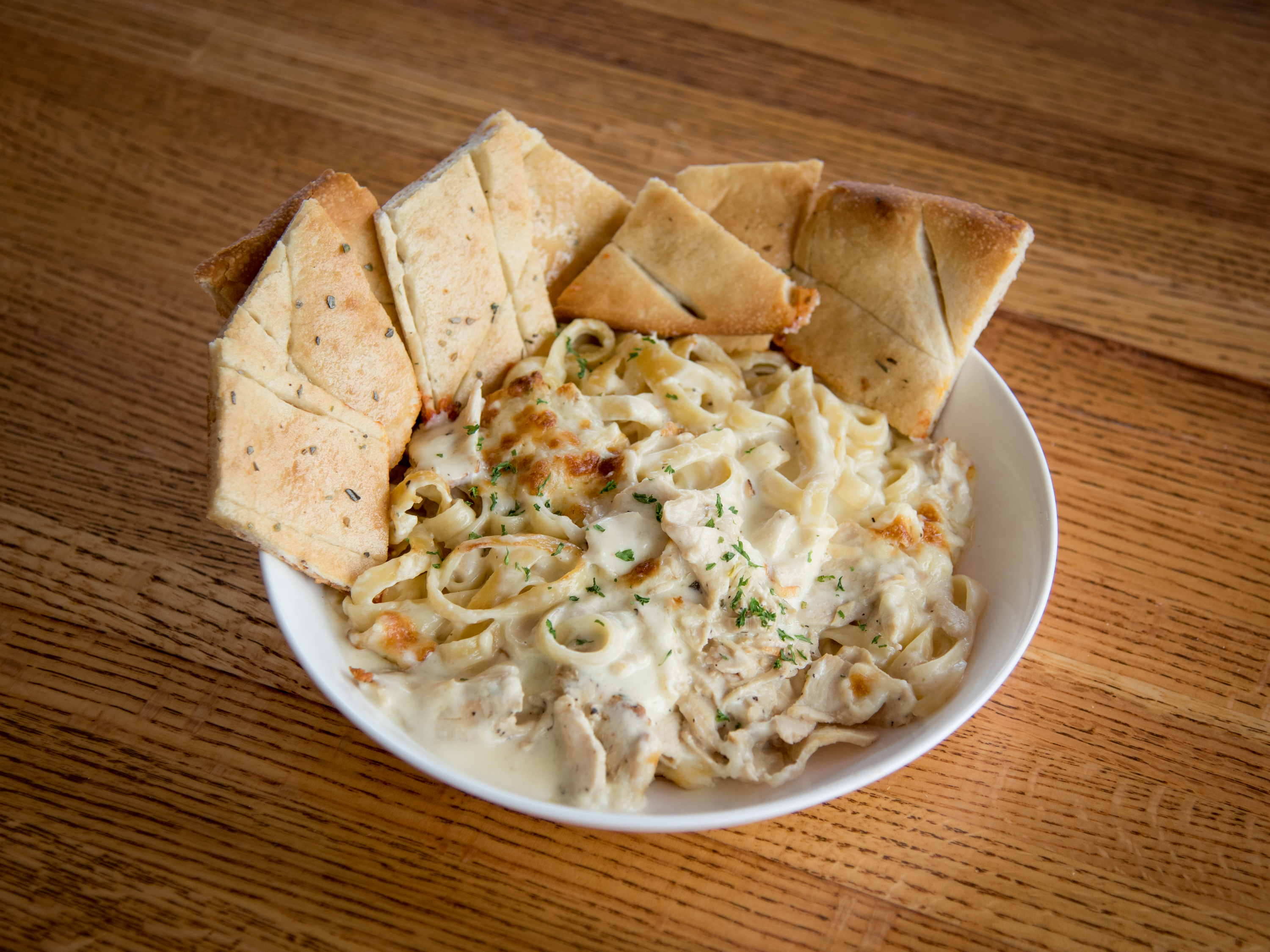 Order Fettuccine Alfredo with Chicken food online from Rome Italian Pizza store, High Point on bringmethat.com