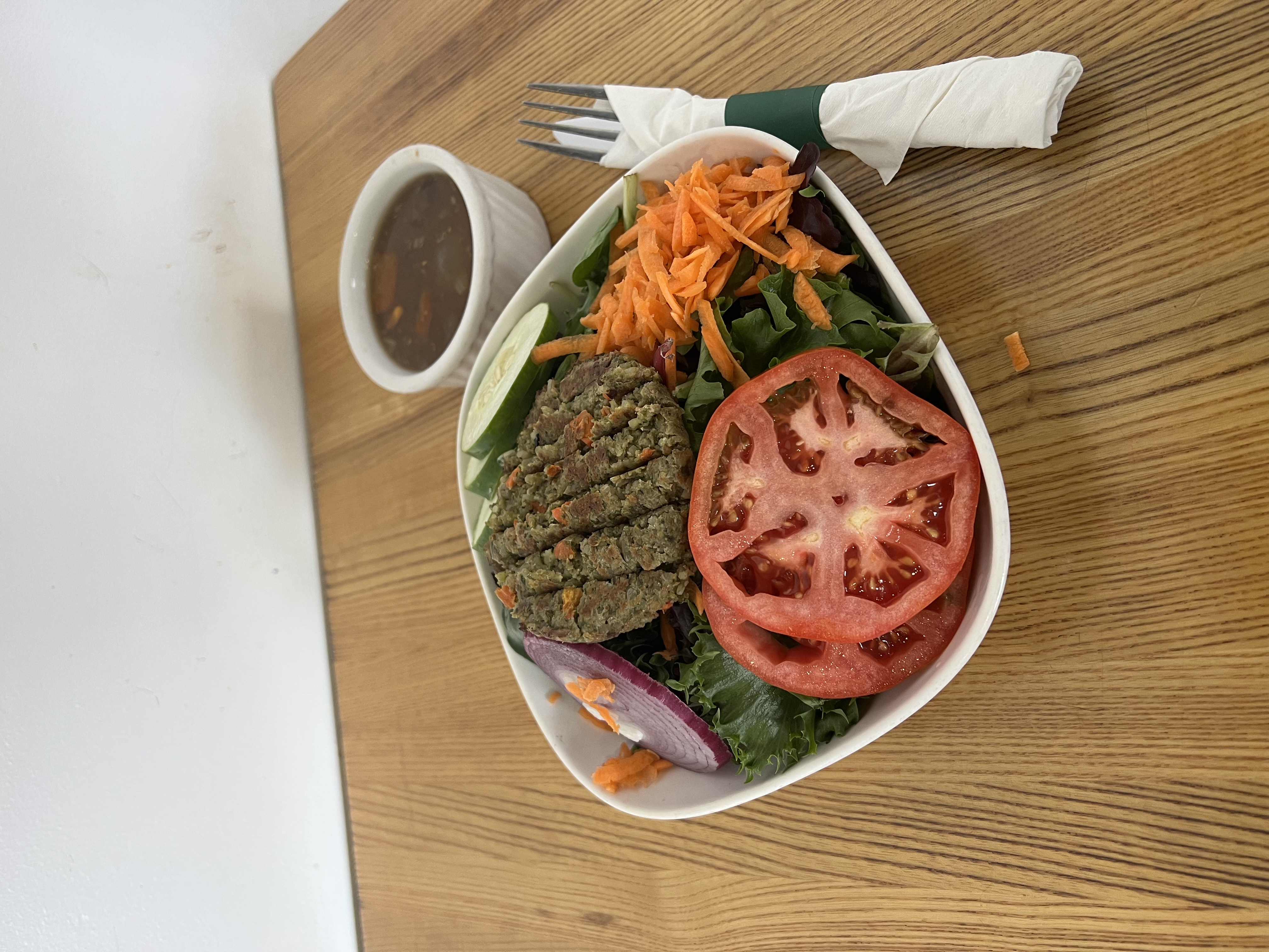 Order Veggie Burger Salad food online from Apple A Day Cafe store, Miami Beach on bringmethat.com