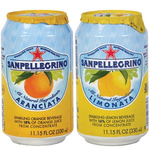 Order Canned San Pellegrino Italian Sparkling Drink food online from Pizzelle Di North Beach store, San Francisco on bringmethat.com