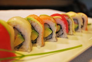 Order Rainbow Roll food online from Royal Stix Restaurant store, Fayetteville on bringmethat.com