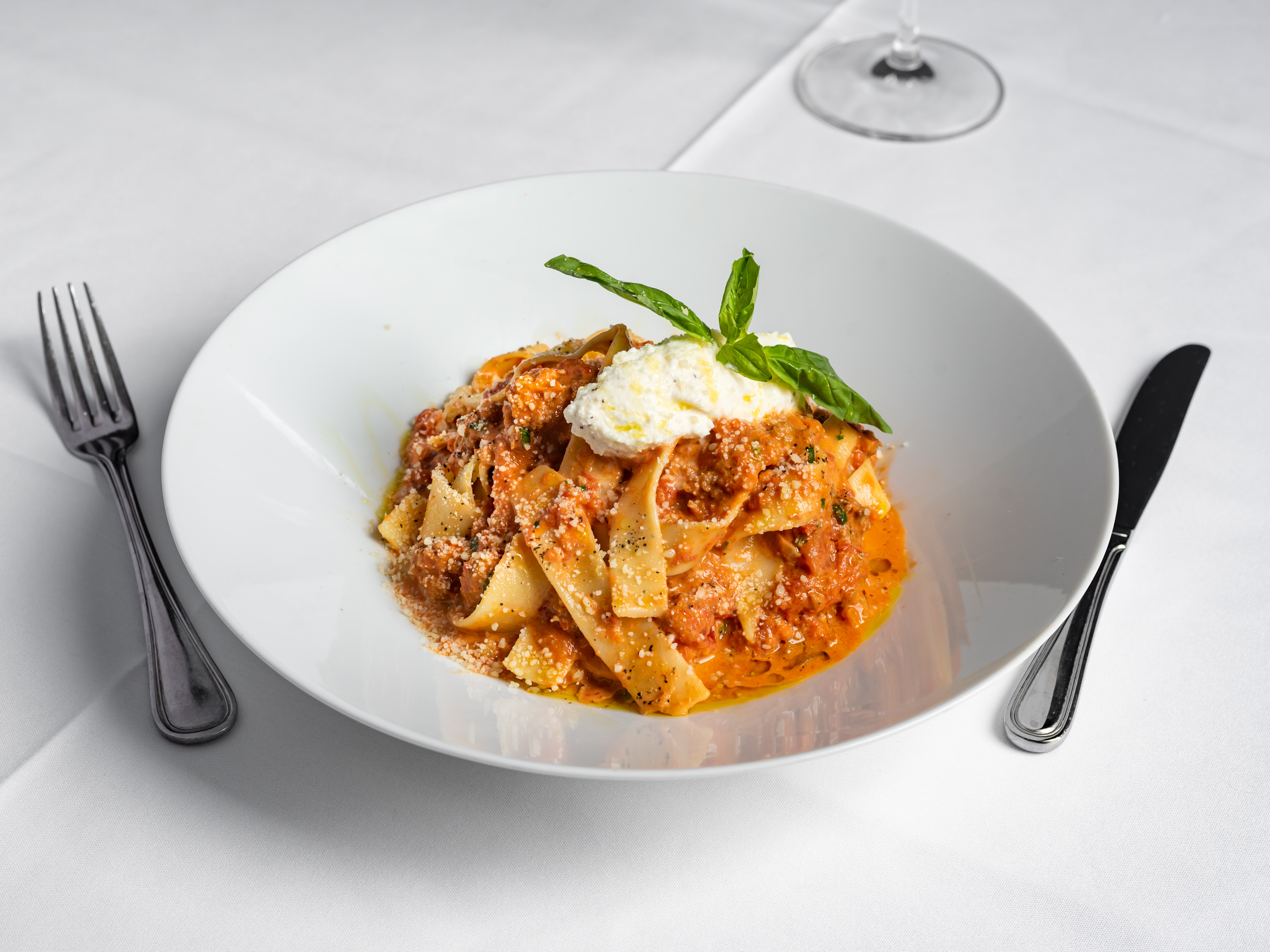 Order Pappardelle Bolognese food online from La Cipollina store, Freehold on bringmethat.com