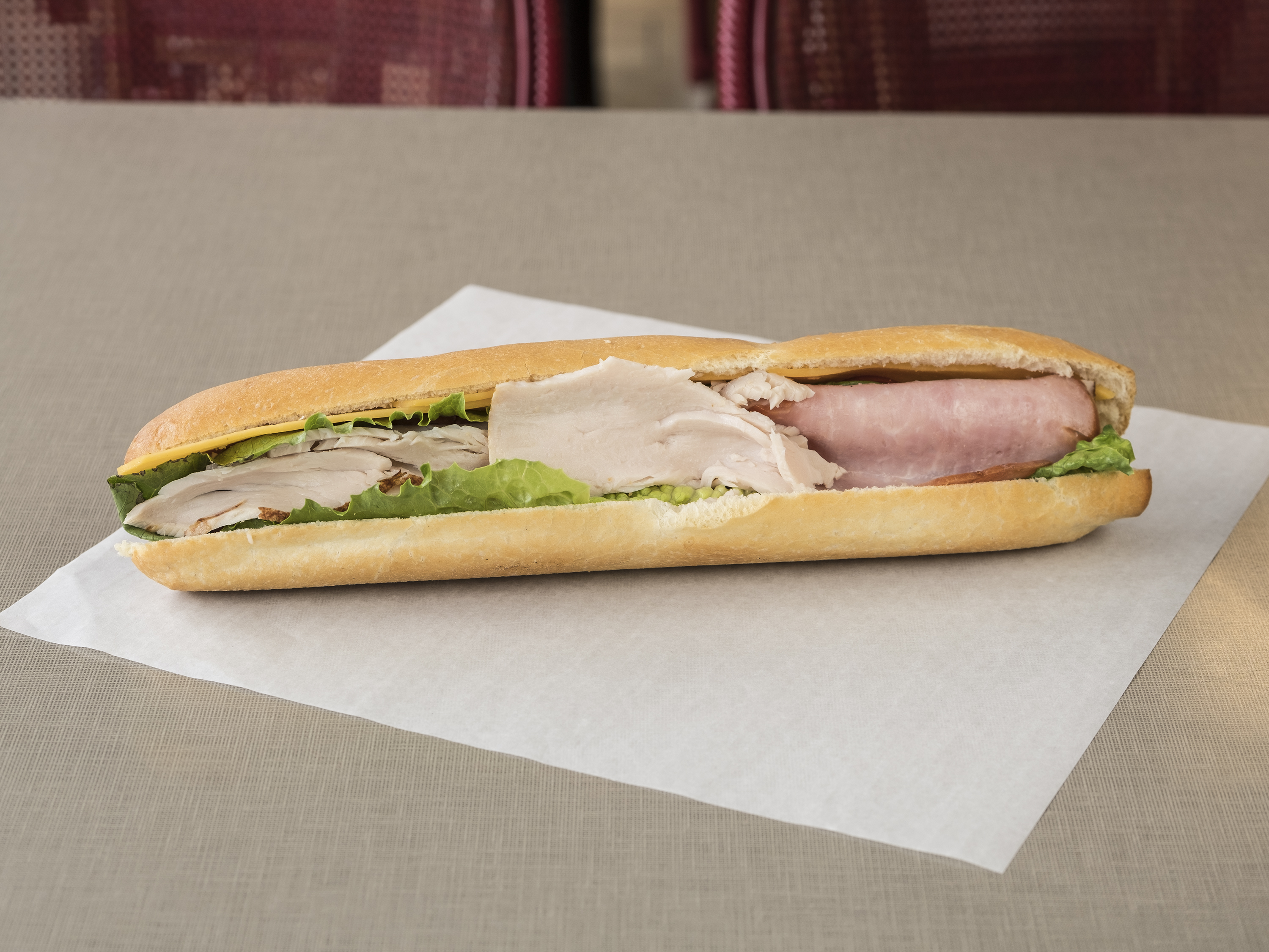 Order 17. Ham, Turkey and Cheese Sandwich food online from Best Baguette West store, Beaverton on bringmethat.com