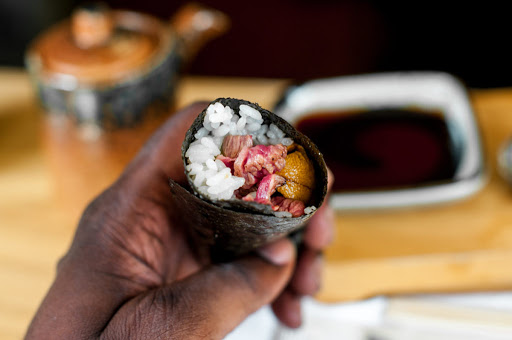 Order Signature Wagyu Handroll food online from Niu Japanese Fusion Lounge store, Chicago on bringmethat.com