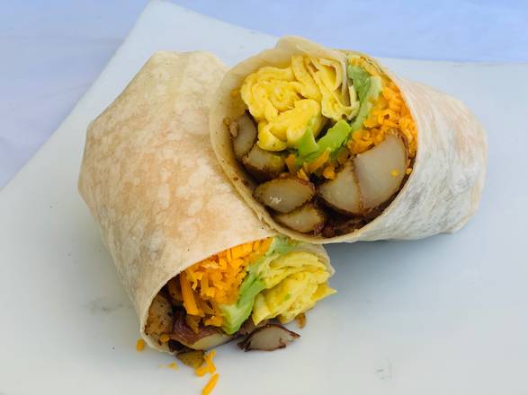 Order Veggie breakfast Burrito food online from Crepe Express store, Houston on bringmethat.com