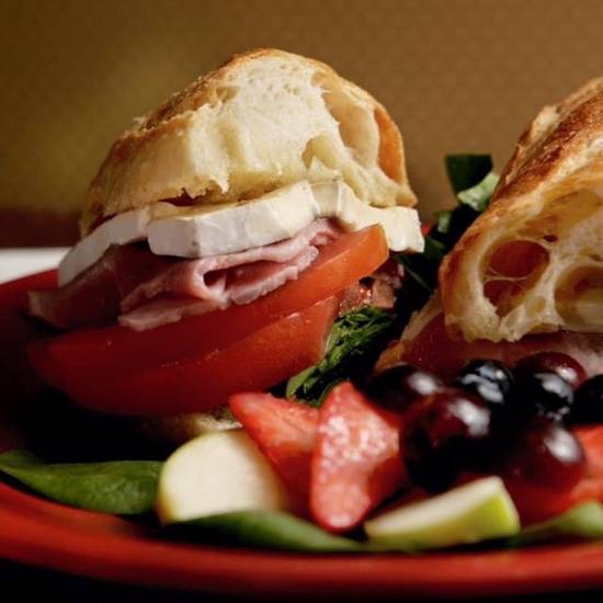 Order Honey Ham & Brie Sandwich food online from City Coffeehouse & Creperie store, Clayton on bringmethat.com