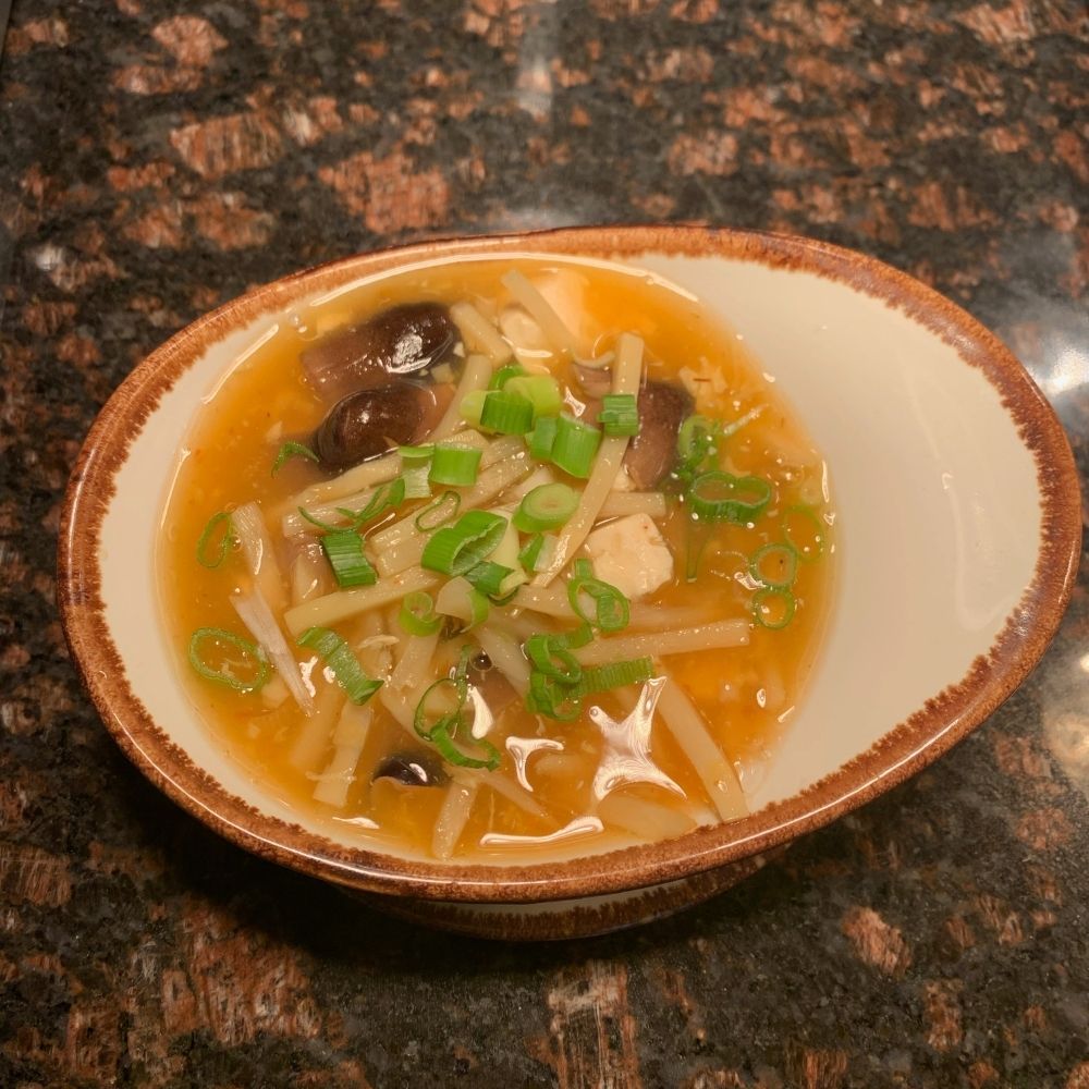 Order Hot and Sour Soup food online from Ploy Thai Cuisine store, The Woodlands on bringmethat.com