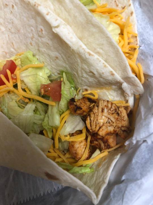 Order 2 Chicken Tacos food online from Kikkers Bar And Grill store, Council Bluffs on bringmethat.com