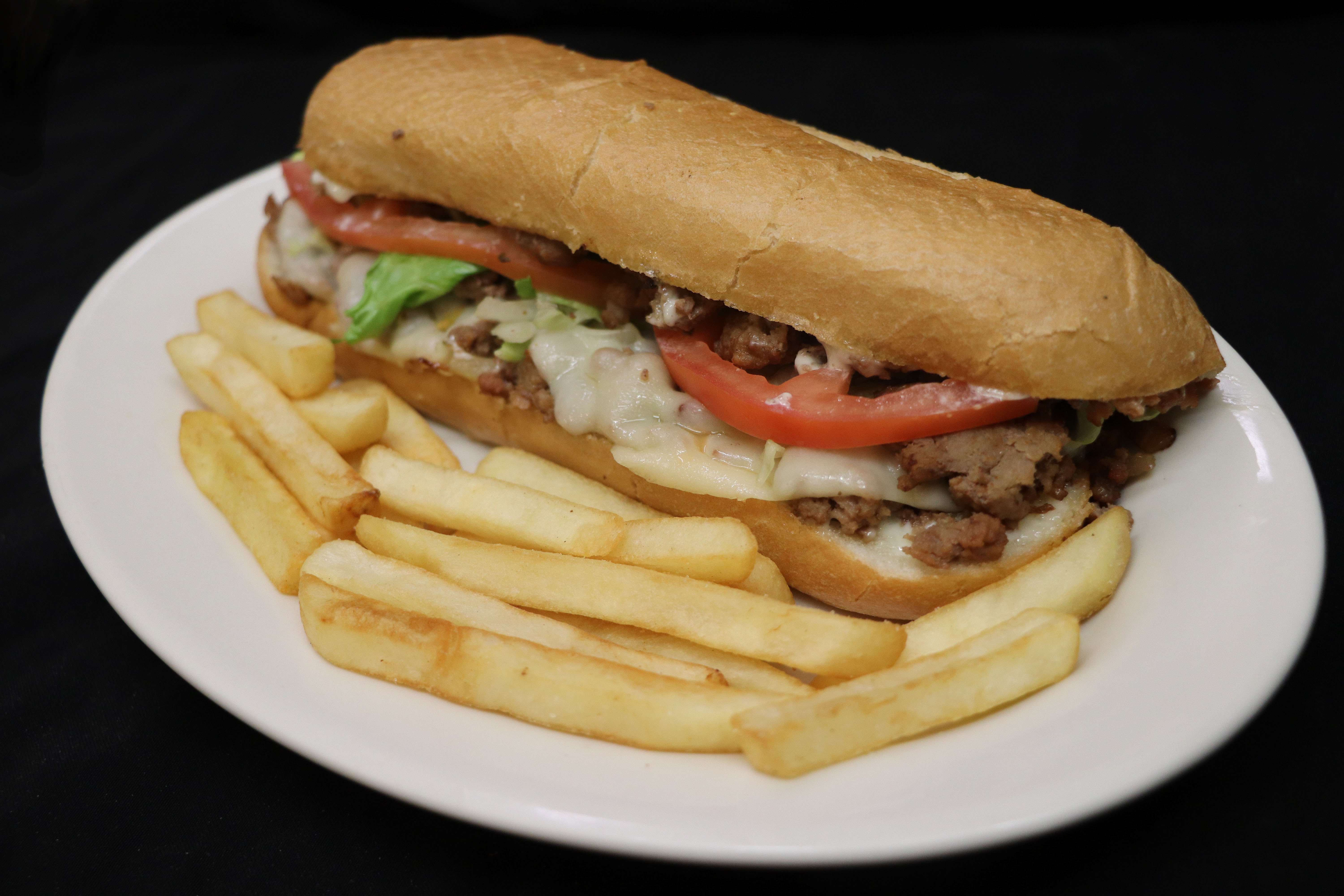 Order Cheese Steak Sub with Fries food online from Pizza Palace store, Sterling on bringmethat.com