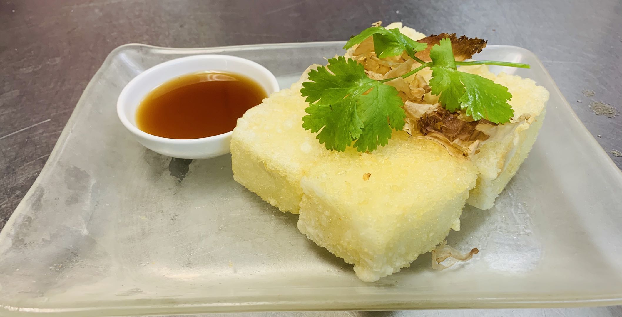 Order 12. Age Dashi Tofu food online from Sushi Para M store, Chicago on bringmethat.com