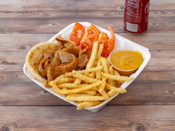 Order Chicken Gyros Plate with Fries food online from Biggies store, Morton Grove on bringmethat.com