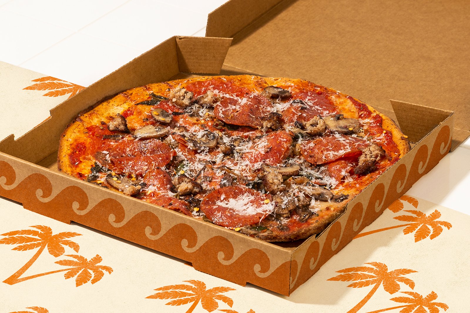 Order Sausage ＆ Mushroom Pizza food online from Sam's Pizza & Subs store, Derwood on bringmethat.com