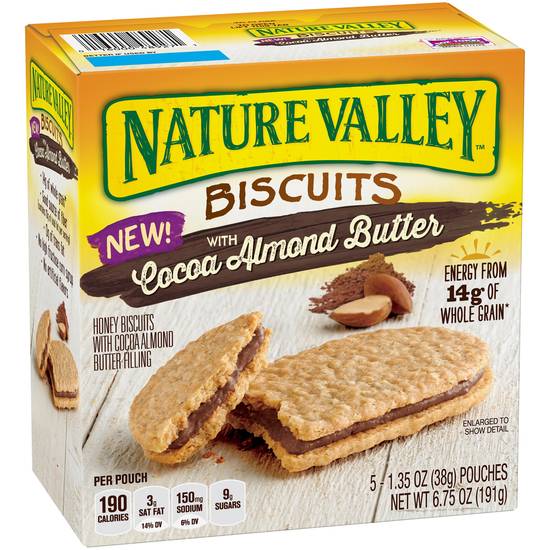 Order Nature Valley Biscuits with Cocoa Almond Butter, 5 CT Box food online from CVS store, ORO VALLEY on bringmethat.com