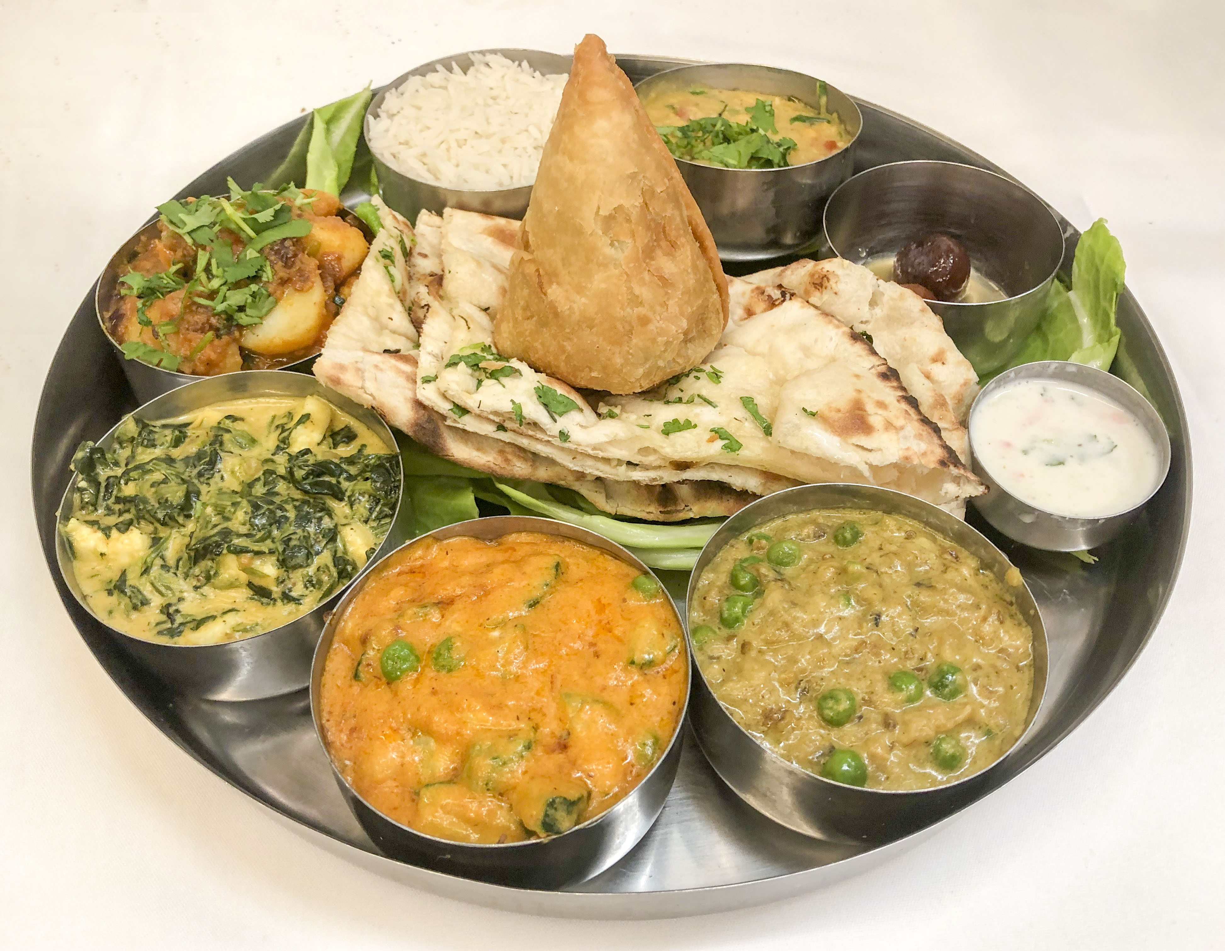 Order 2. Vegetarian Thali Dinner Combo for 2 food online from Himalayan Grill store, Flagstaff on bringmethat.com