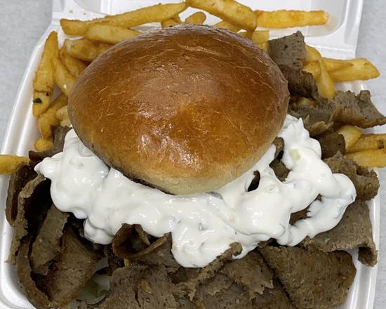 Order Gyro Cheeseburger food online from Tonys Original Philly Steak store, Calumet Park on bringmethat.com