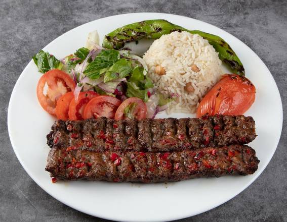 Order LAMB ADANA KEBAB (DOUBLE) LARGE food online from Soup & Gyro store, New York on bringmethat.com