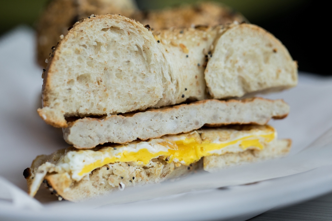 Order Turkey Sausage, Egg + Cheese food online from THB Bagelry + Deli of Columbia store, Columbia on bringmethat.com