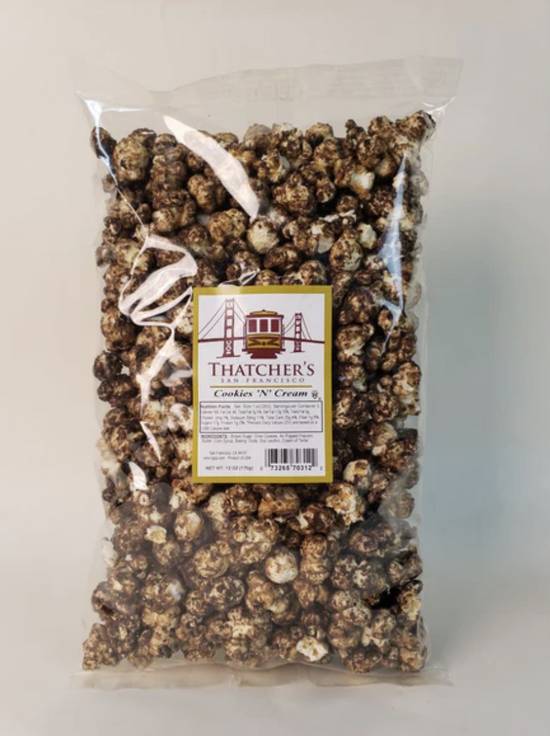 Order Cookies 'n' Cream - 12 Oz food online from Thatcher's Special Popcorn store, San Francisco on bringmethat.com