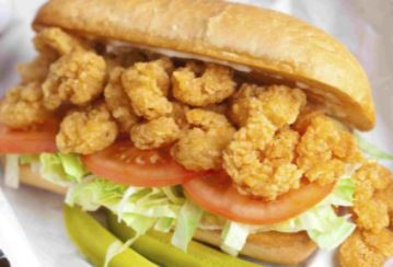 Order Shrimp Po Boy Sandwich food online from Cajun Boil Bar store, Columbus on bringmethat.com