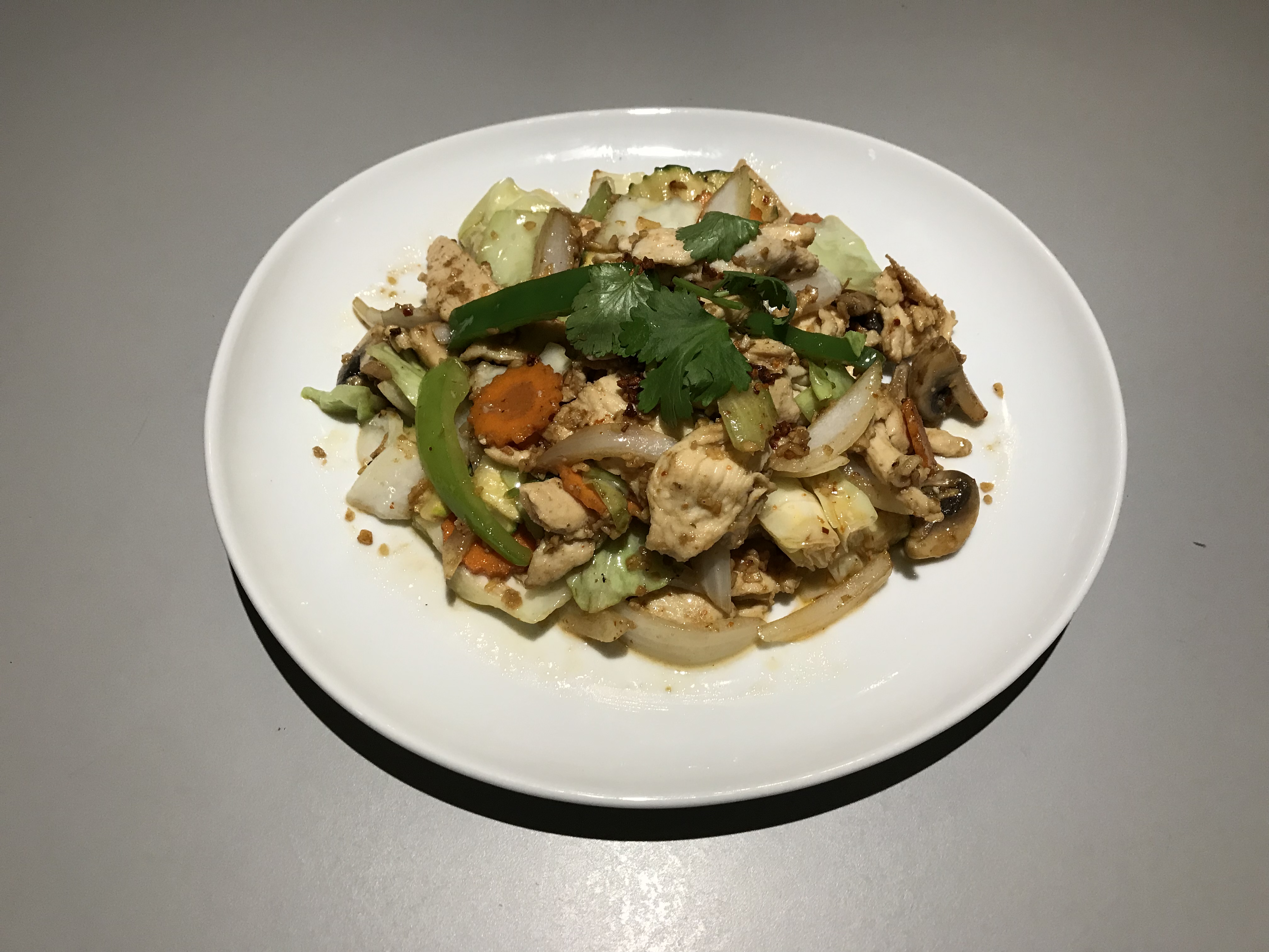 Order Stir-Fried Garlic food online from Chiangmai Thai Restaurant store, Lynnwood on bringmethat.com