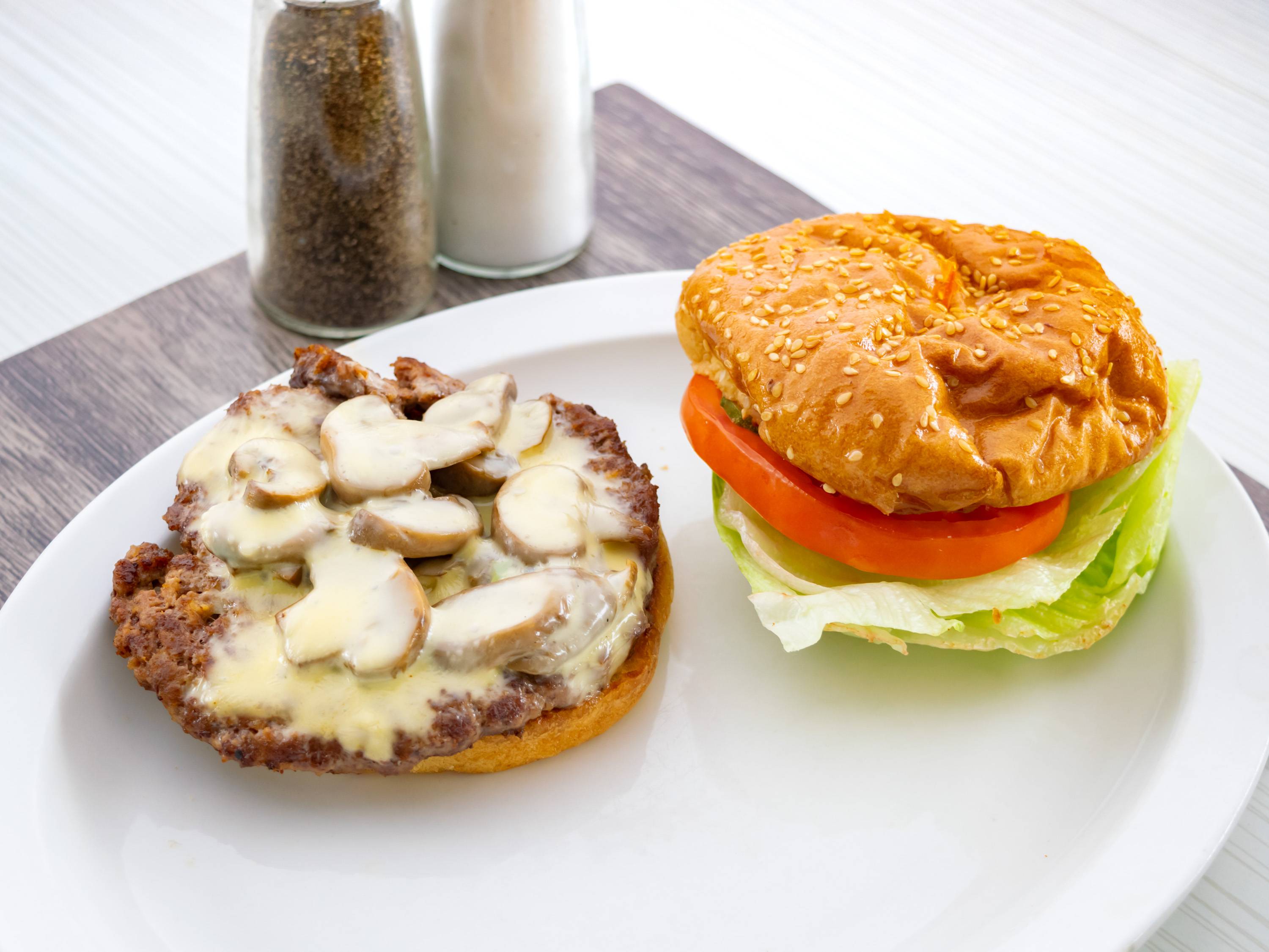 Order Mushroom and Swiss Cheeseburger food online from Leo Coney Island On Tap (122 Oakes St Sw store, Grand Rapids on bringmethat.com