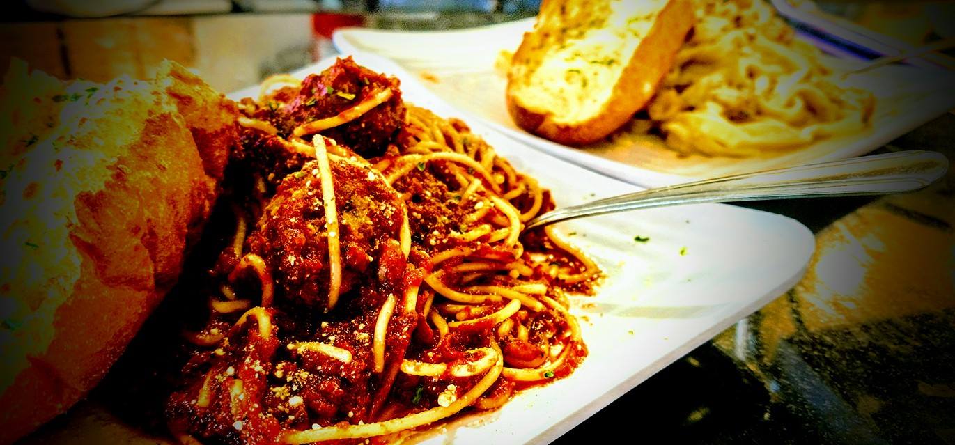 Order Spaghetti with Meatballs food online from Palio's Pizza Cafe store, Amarillo on bringmethat.com