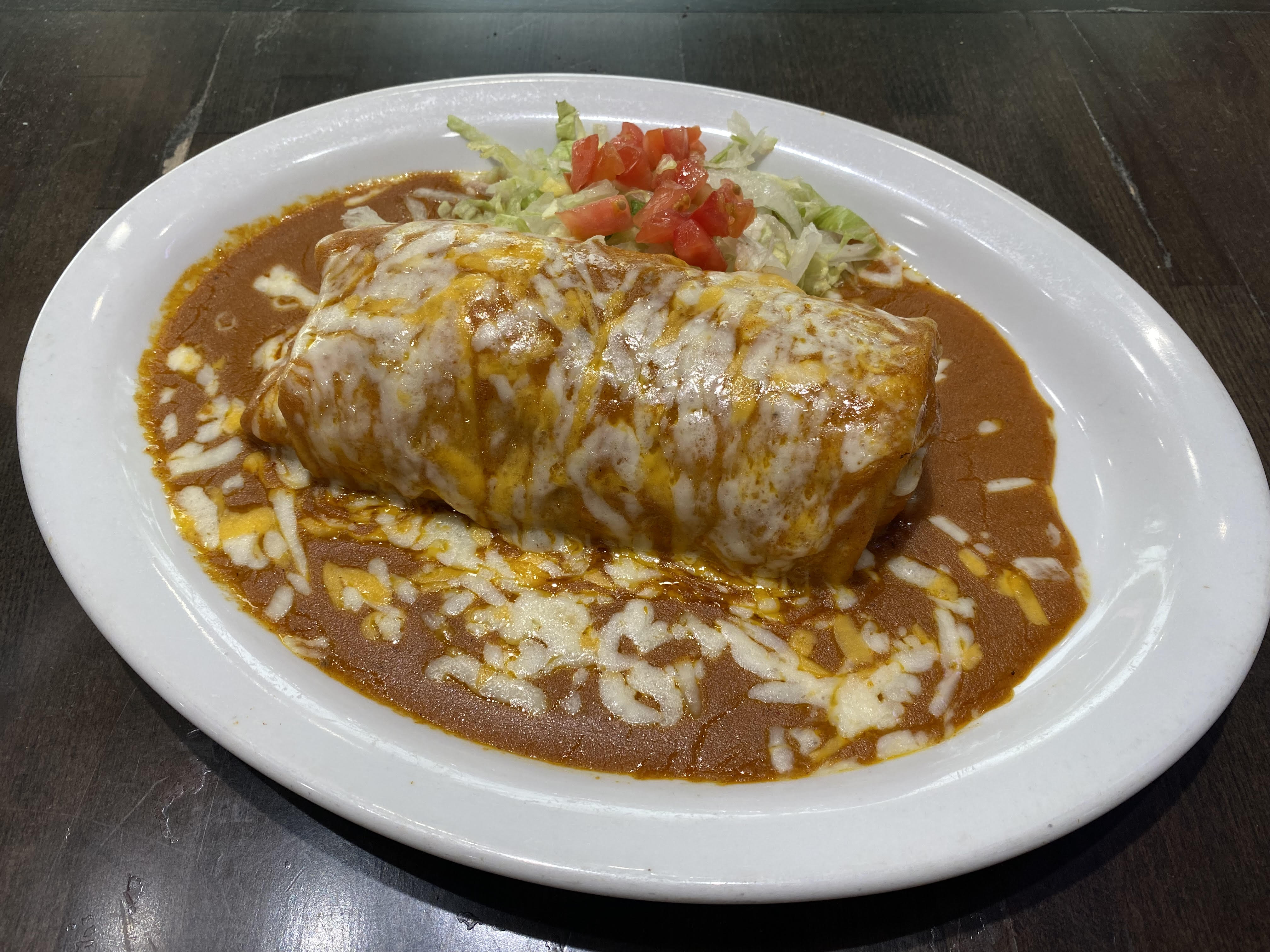 Order Burrito Enchilada Style QB food online from Don Juan Mexican Grill store, Glendale on bringmethat.com