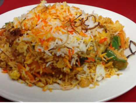 Order Vegetable Biryani food online from Bombay Bazar & Indian Restaurant store, North Charleston on bringmethat.com