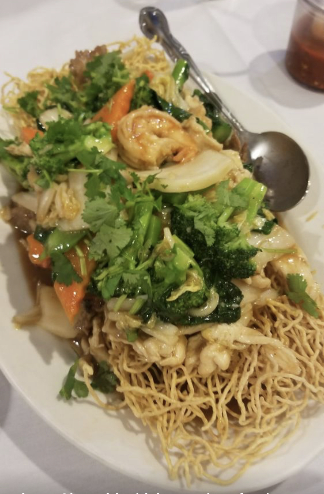 Order 10. Crispy Egg Noodle/sea food food online from Little Saigon Restaurant store, Falls Church on bringmethat.com