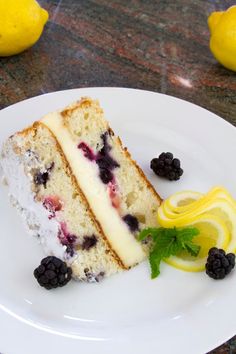 Order Lemon Berry Cream Mascarpone Cake food online from Ms. Sweets Decadent Desserts store, Orem on bringmethat.com