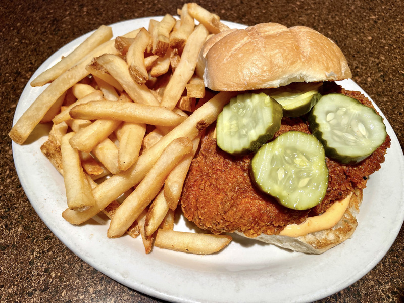 Order Spicy Chicken Sandwich food online from Press Box Grill store, Dallas on bringmethat.com